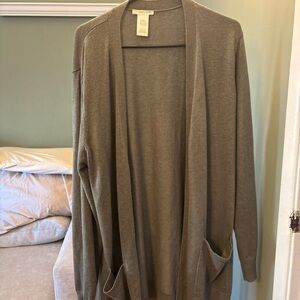 Matty M Olive Green Open Front Cardigan